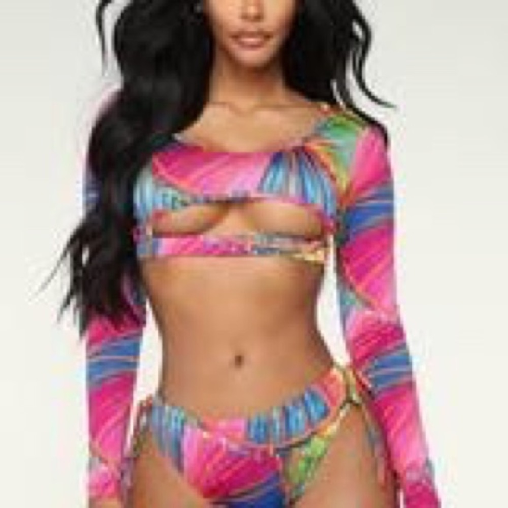 Tropical long Sleeve Swimsuit